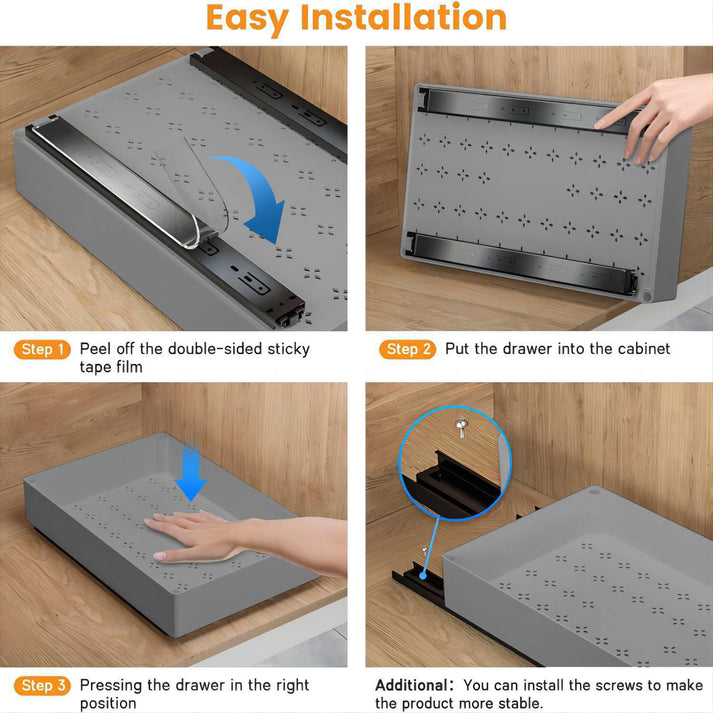 Installation sans outils en 10 secondes