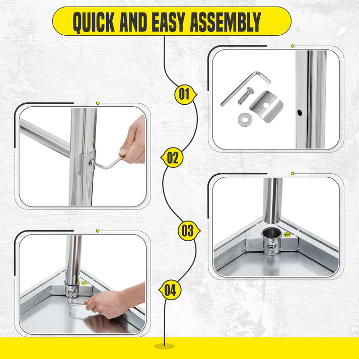 Schneller und einfacher Aufbau des Arbeitstisches