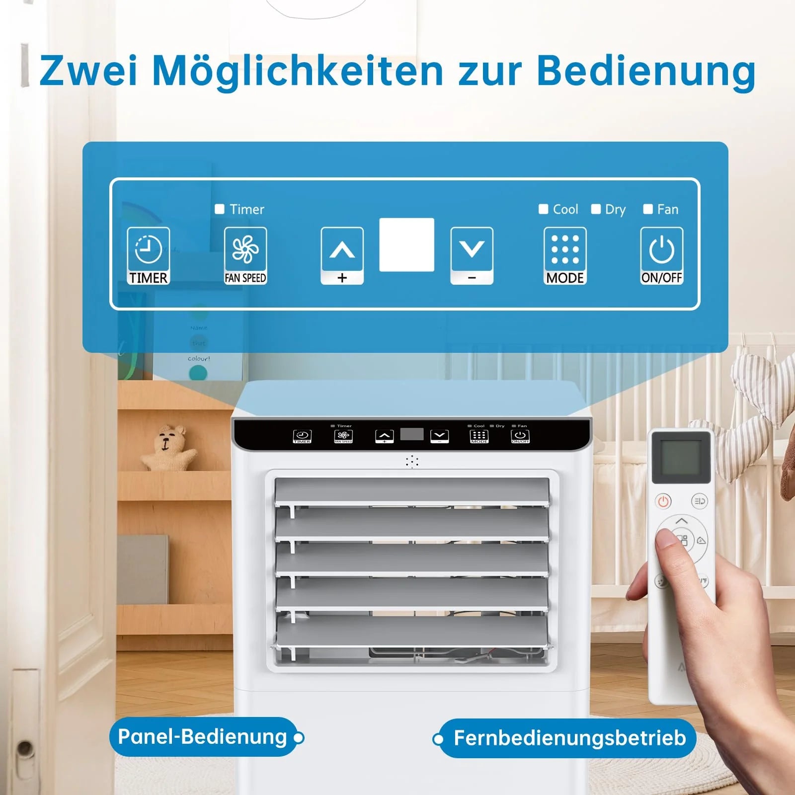 Garvee Mobiles Klimagerät 7000 BTU, Leise & Effiziente Klimaanlage mit R290-Kältemittel, Fenster-Kit & Abluftschlauch, Ideal für Zuhause & Büro