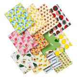 Garvee 12 Stück Obststoff Patchwork Stoffe Mit Fruchtmuster Baumwolle Für Nähen Und Bastelprojekte Vielseitig Einsetzbar
