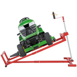 GARVEE Rasenmäherheber Klappbar, Teleskopischer Stahlheber 400 kg Tragkraft, Höhenverstellbarer Wartungsheber für Garten & Werkstatt, Rot