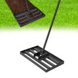 Garvee Lawn Levelling Rake - Heavy Duty Stahl Mit Gummigriff, 3-Teiligem Teleskopgriff Für Garten & Golfplatz, Verstellbar, Robust - Wie gezeigt