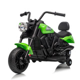 Garvee 6V Kinder-Elektromotorrad, elektrisches Motorrad für Kinder mit Sanftanlauf, Federung und sicherem Fahrkomfort, ab 2 Jahren, Grün - Grün