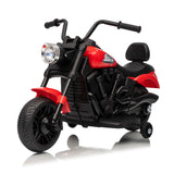 Garvee 6V Kinder-Elektromotorrad, elektrisches Motorrad für Kinder mit Sanftanlauf, Federung und sicherem Fahrkomfort, ab 2 Jahren, Rot - Rot