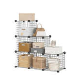 Garvee Metallregal 6 Würfel 32 cm, Modular, Stabil, Grau, Für Wohnzimmer & Schlafzimmer - Grau