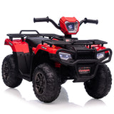 GARVEE Kinder-Elektroauto 12 V mit Eltern-Fernbedienung, Sanftanlauf, Radfederung, Sicherheitsgurt, LED-Lichtern und USB-Musikplayer, Rot - Rot
