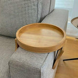 Garvee Klappbarer Sofa-Armlehnen-Tisch Tragbare TV-Bandeja 25 cm Durchmesser Stabil Leicht Vielseitig