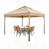 Garvee Faltpavillon 3 × 3 m, 3 × 3 m, Zentrale Verriegelung, 3 x 3 m Dachfläche, Beige - Beige