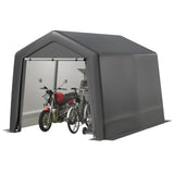 Garvee Tragbarer Outdoor-Lagerschuppen 8x8x7.7 ft Wasserdicht Metallgestell UV-beständig Für Motorrad & Garten Multifunktional - 