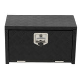 Garvee 61 cm Aluminium Werkzeugkasten: Wasserdichte Unterbodenbox mit Netzfach & T-Griff-Schloss für Pickup & Wohnmobil, Schwarz - Schwarz