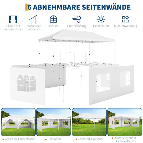 Pavillon mit Fenstern und Reißverschlusstür