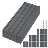 Garvee Dachplatten 20er-Set – 108x43 cm, Verzinkter Stahl, Wetterfeste Wellbleche für Dach, Carport, Terrasse & Schuppen (Grey) - Grau