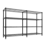 Garvee 59"H Metallregal 5-Stufig L-Förmig Verstellbare Drahtböden Schwerlast Lagerregal Für Küche Büro Garage 70.8"W x 59.4"H x 15.7"D Schwarz