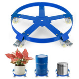 Garvee 55-Gallonen-Fasswagen mit Hebelgriff – 567 kg (1250 lbs) Tragkraft, 5 Rollen inkl. Bremse, aus Q235 Stahl (Blau) - Blau