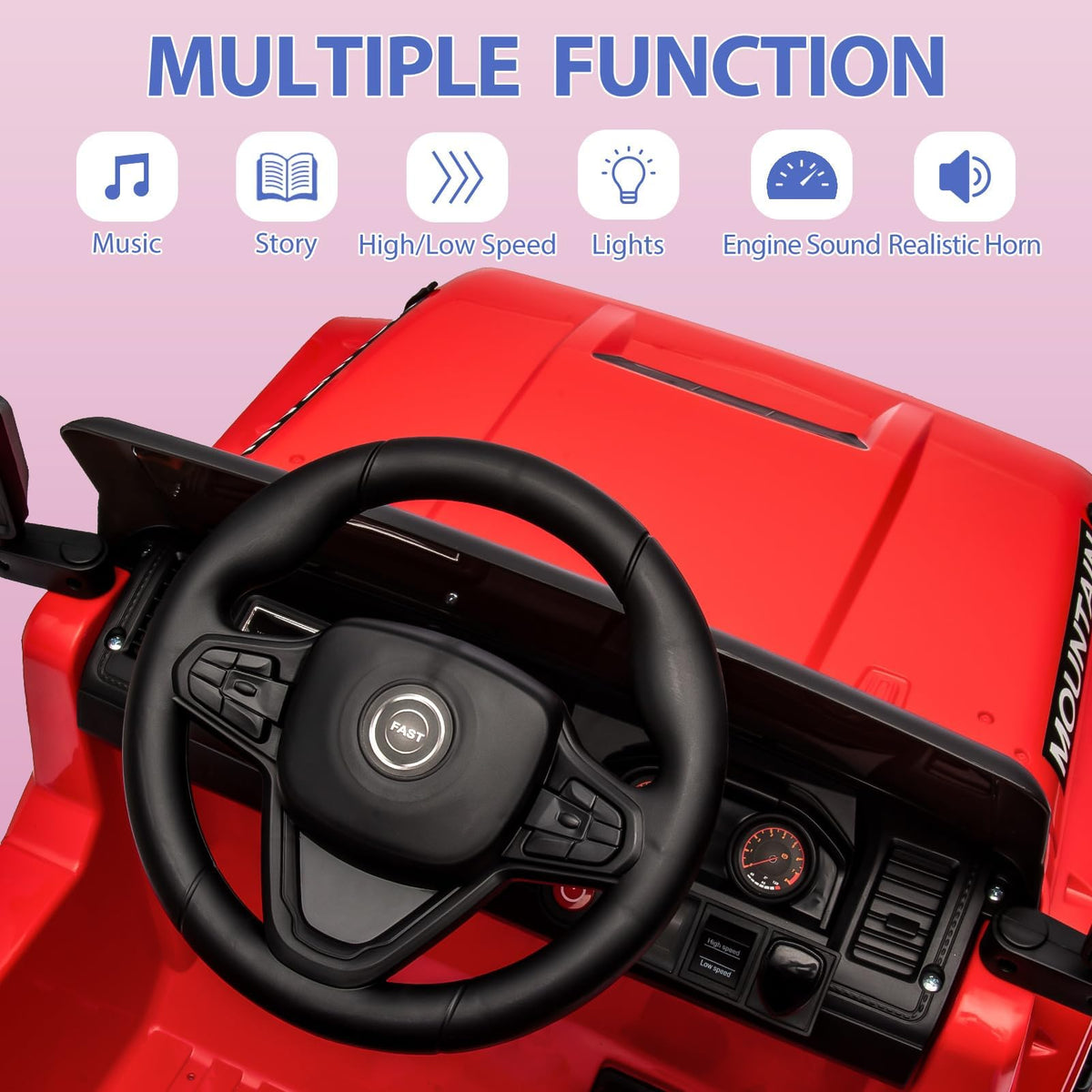 Kinder Elektroauto mit LED Licht Musik USB AUX und TF Karte