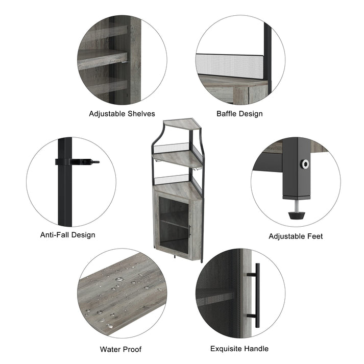 Details zeigen den robusten Metallrahmen und die hochwertige MDF-Platte