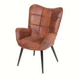 GARVEE Mid-Century Esszimmerstuhl, Gepolsterter Küchenstuhl mit Hoher Rückenlehne, Bequemer Polsterstuhl für Esszimmer, Wohnzimmer und Empfangsbereich, Braun - Braun
