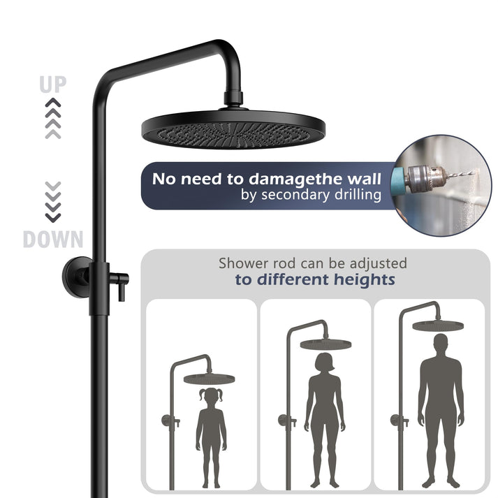 Ausziehbares Dreiteilrohr