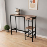 Garvee Weinschrank 100×40×90 cm, USB, ausziehbar, Kippschutz, Steckdosen, Grau - Grau