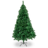 Garvee Künstlicher Weihnachtsbaum 150cm Mit Metallständer Für Innen Und Außen, Naturgetreu, Dichte Zweige, Weiß