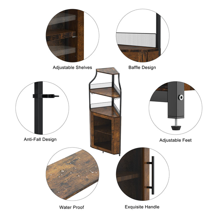 Details zeigen den robusten Metallrahmen und die hochwertige MDF-Platte