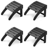 Garvee Ottomane Für Adirondack Stuhl, 46 m, HDPE, Wetterfest, Für Garten & Terrasse, Schwarz - Schwarz