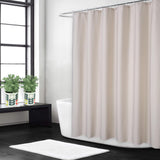 Garvee Duschvorhang 183 × 244 cm, Polyester, Leinenoptik, Hotelqualität, Beige - Beige