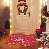 Garvee Weihnachts Fußmatten Schneeflocken Rutschfeste Frohe Weihnachten Fußmatte 40x60 cm Für Drinnen Und Draußen Mehrfarbig