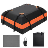 Garvee Auto Dachgepäcktasche 425 L, Wasserdichte Dachgepäckträger-Tasche mit 8 Verstärkten Befestigungsgurten, Faltbar und Reißfest für Reisen, Camping und Urlaub, Schwarz - Schwarz