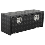 Garvee Unterflur Werkzeugbox 91×46 cm, Aluminium, Wasserdicht, Für Pickup, Anhänger & RV, Schwarz - Schwarz