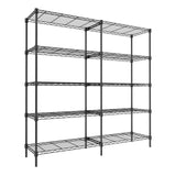 Garvee 5-Stufiges Drahtregal Schwerlast Verstellbar Stahl Große Kapazität 59x59x13,8 Garage & Lager