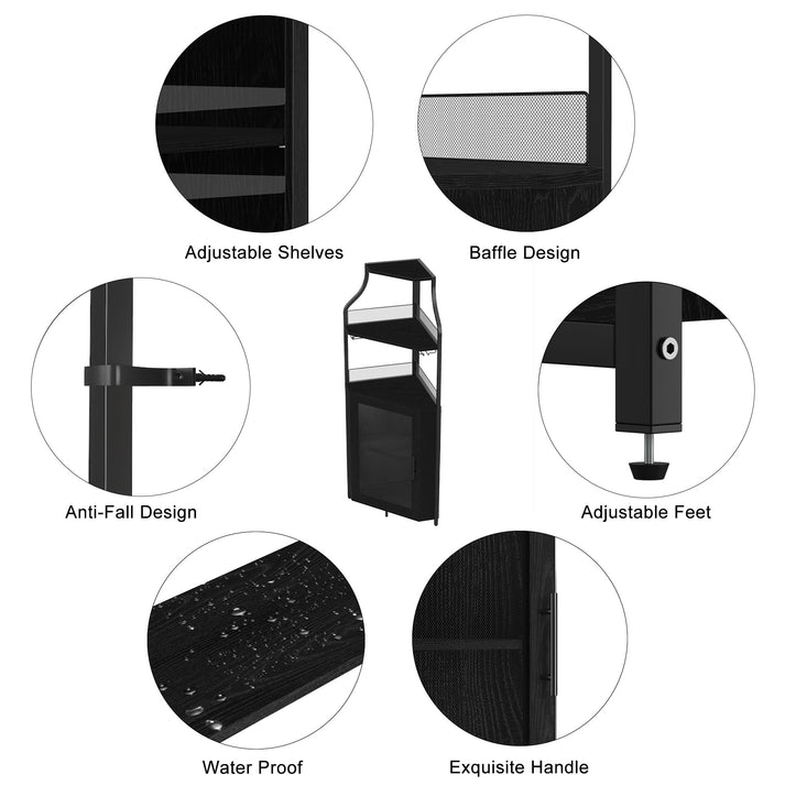 Details zeigen den robusten Metallrahmen und die hochwertige MDF-Platte