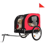 Garvee Faltbarer Hunde-Fahrradanhänger Für Große Hunde Bis 40kg, 16" Luftreifen, Wasserdichtes Oxford-Gewebe, Outdoor-Abenteuer, Schwarz - Grau