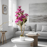 Garvee Künstlicher Yulan-Orchideenbaum 37,4" Mit PEVA Blüten & Blättern, Pflegeleicht, Weißer Topf, Indoor & Hochzeit Deko