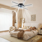 Garvee Deckenventilator mit LED-Licht und Fernbedienung für Schlafzimmer und Wohnzimmer - Leiser 82cm Deckenleuchte mit App, 6 Geschwindigkeiten und Winterfunktion