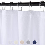 Garvee Extra Langer Duschvorhang Mikrofaser Wasserabweisend Weiß 72x96 Zoll Badezimmer - weiß