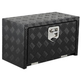 Garvee Alu-Werkzeugkasten 61 cm, abschließbare Unterbodenbox aus Aluminium, wasserdichte Transportbox für Pick-up, Wohnmobil & Anhänger, Schwarz - Schwarz