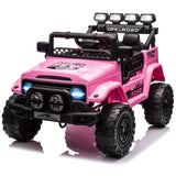 Garvee Rosa Elektroauto für Kinder 12V mit Fernbedienung, 2-Sitzer, 5 km/h, Musik & LED-Lichter, 3-8 Jahre - Rosa