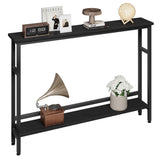 Garvee 5.9" Schmales Sofa Tisch 2-Stufig Verstellbar MDF Metall Schwarz Für Wohnzimmer Flur, Kompakt Und Robust - rot