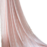 Garvee Bohemian Bestickte Transparente Vorhänge mit Quasten für Wohnzimmer und Schlafzimmer, 140 cm Breit, 244 cm Lang, Orange-rosa