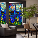 Garvee Retro Blumen Fensterfolie UV-Schutz Abnehmbar Klebefrei Statische Haftung 60x100cm Für Privatsphäre Und Energiesparen