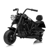 Garvee 6V Kinder-Elektromotorrad, elektrisches Motorrad für Kinder mit Sanftanlauf, Federung und sicherem Fahrkomfort, ab 2 Jahren, Schwarz - Schwarz