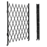 Garvee Absperrgitter Baustelle Mobiler Hundezaun Camping 1.9 m Ausziehbares Anti-Sprungzaun Schwarz Stahl - 