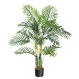 Garvee Künstliche Goldpalme 4 ft - Realistisches Design, Verstellbare Blätter, PVC & PE Material, Stabile Basis, Für Innen- & Außenbereich, Grün - 
