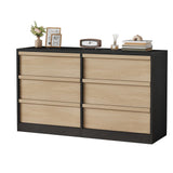 Garvee Schrank, 6 Schubladen, Kippschutz, Geordneter Stauraum, Sicherer Aufbau, Schwarz - Schwarz