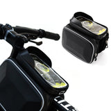 Garvee Fahrradrahmentasche Wasserdicht Reflektierend Reißfest Touchscreen Handyhalter Für Mountainbike Outdoor Radfahren Bis 16,4 cm Schwarz