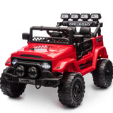 Garvee Rot Elektroauto für Kinder 12V mit Fernbedienung, 2-Sitzer, 5 km/h, Musik & LED-Lichter, 3-8 Jahre - Rot