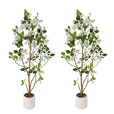Garvee Künstliche Bäume 2er Set Indoor Faux Baum, Pflegeleicht, Langlebig, Kunststoff, Für Zuhause & Büro, Realistisch Grün - Default Title