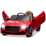 Garvee Rot 12V Elektroauto – Lizenz-Bacalar mit Fernsteuerung, Sanftanlauf & 3-Punkt-Gurt für Jungen/Mädchen ab 3 Jahren - Rot