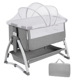 GARVEE Babybett, Babywiege, Beistellbett Baby 4 in 1, Kinderreisebett
